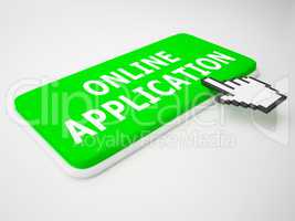 Online Application Means Internet Job 3d Rendering