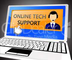 Online Tech Support Showing Help 3d Illustration