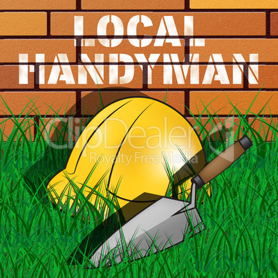 Local Handyman Represents Neighborhood Builder 3d Illustration