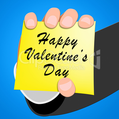 Happy Valentines Day Represents Find Love 3d Illustration