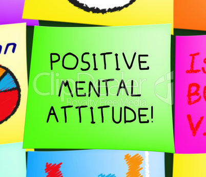 Positive Mental Attitude Displays Optimism 3d Illustration
