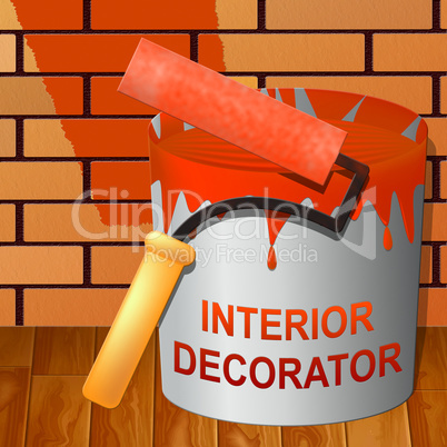 Interior Decorator Means Home Painter 3d Illustration