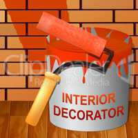 Interior Decorator Means Home Painter 3d Illustration