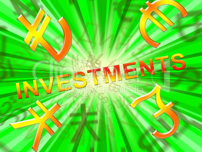 Investment Symbols Shows Trade Investing 3d Illustration