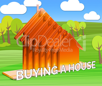 Buying A House Meaning Real Estate 3d Illustration