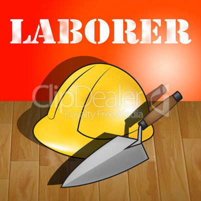 House Laborer Representing Building Worker 3d Illustration