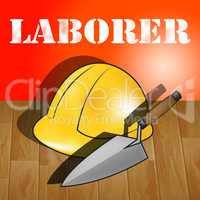 House Laborer Representing Building Worker 3d Illustration