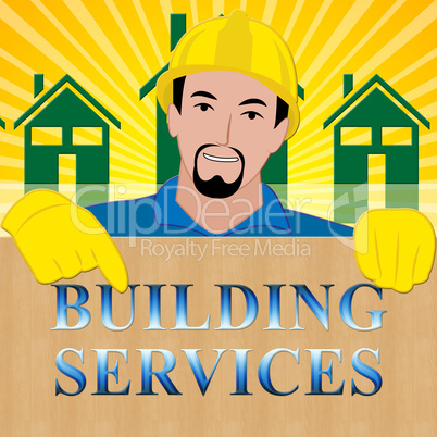 Building Services Shows Construction Work 3d Illustration
