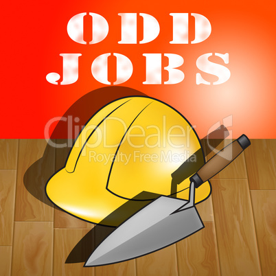 Odd Jobs Representing House Repair 3d Illustration
