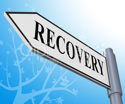 Recovery Sign Representing Get Back 3d Illustration