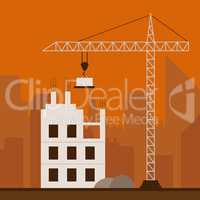 Apartment Construction Means Building Condos 3d Illustration