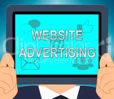 Website Advertising Shows Site Marketing 3d Illustration