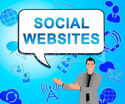 Social Websites Represents Online Forums 3d Illustration