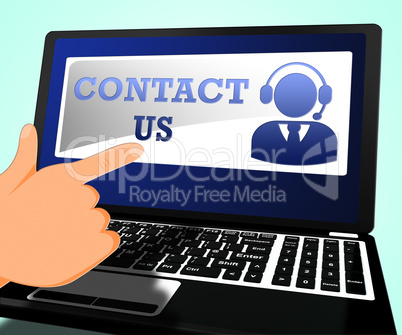 Contact Us Means Customer Service 3d Illustration