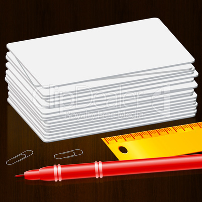 Blank Cards Meaning Copyspace Paper 3d Illustration
