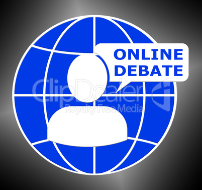 Online Debate Shows Internet Dialog 3d Illustration