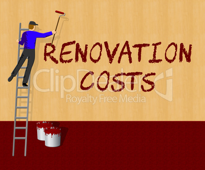 Renovation Costs Shows House Remodeler 3d Illustration