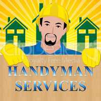 Handyman Services Shows House Repair 3d Illustration