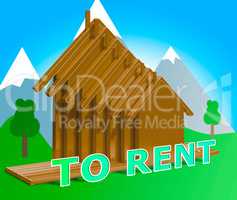 House To Rent Meaning Property Rentals 3d Illustration