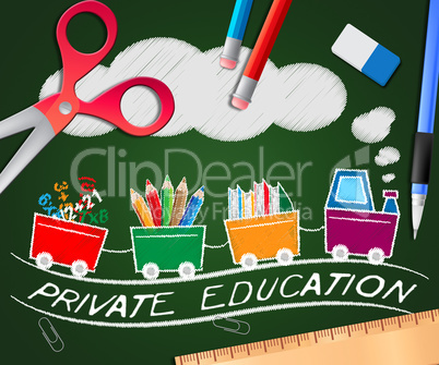Private Education Picture Shows Learning 3d Illustration