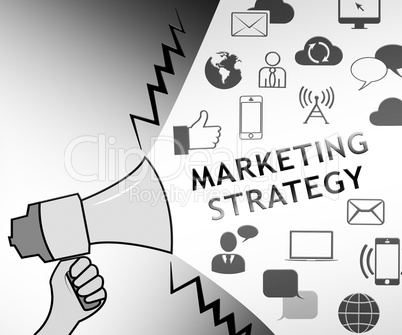 Marketing Strategy Representing Market Plans 3d Illustration