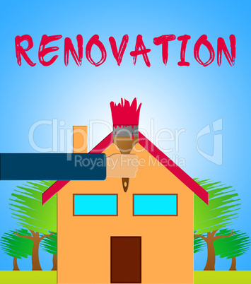 House Renovation Meaning Home Improvement 3d Illustration
