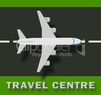Travel Centre Represents Holiday Agencies 3d Illustration