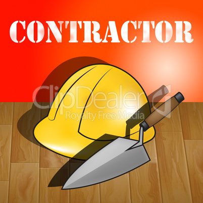 Building Contractor Represents Real Estate 3d Illustration