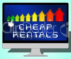 Cheap Rentals Representing Low Cost 3d Illustration