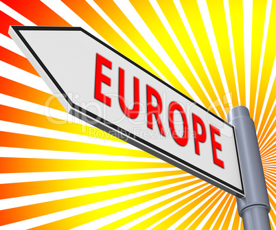Europe Sign Meaning Euro Area 3d Illustration