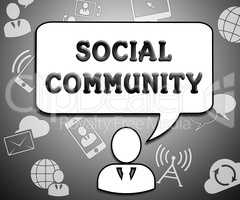 Social Community Showing Network Blogs 3d Illustration