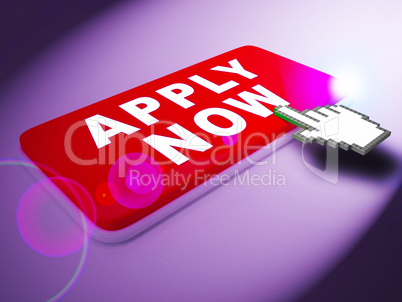 Apply Now Means Occupation Admission 3d Rendering