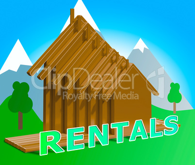 Property Rentals Means Real Estate 3d Illustration
