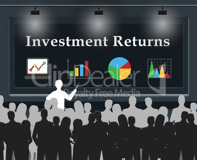 Investment Returns Means Shares Roi 3d Illustration