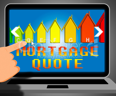 Mortgage Quote Displaying Real Estate 3d Illustration