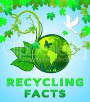 Recycling Facts Shows Recycle Info 3d Illustration