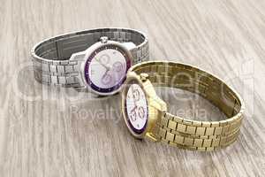 Gold and silver watches