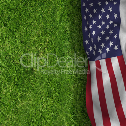 Composite image of american flag