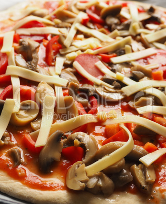 Tasty homemade pizza