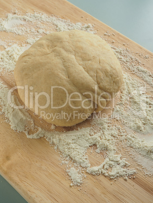 Pizza dough ball with flour
