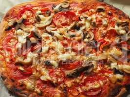 Tasty vegetarian pizza