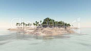 Tropische Insel mit Palmen