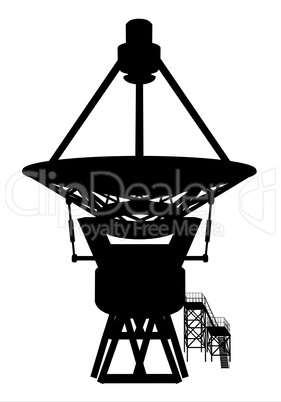 Silhouette eines Riesenteleskop