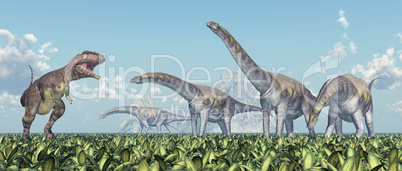 Mapusaurus und Argentinosaurus