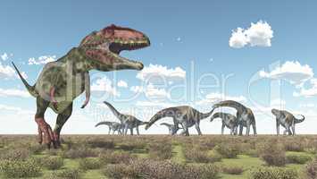 Giganotosaurus und Argentinosaurus