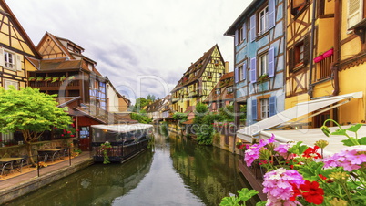 Little Venice, petite Venise, in Colmar, Alsace, France