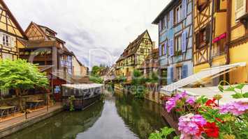 Little Venice, petite Venise, in Colmar, Alsace, France