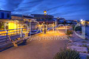 Promenade near the sea, Saintes-Maries-de-la-mer, France, HDR