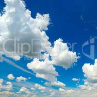 beautiful clouds in blue sky