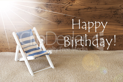 Summer Sunny Greeting Card And Text Happy Birthday